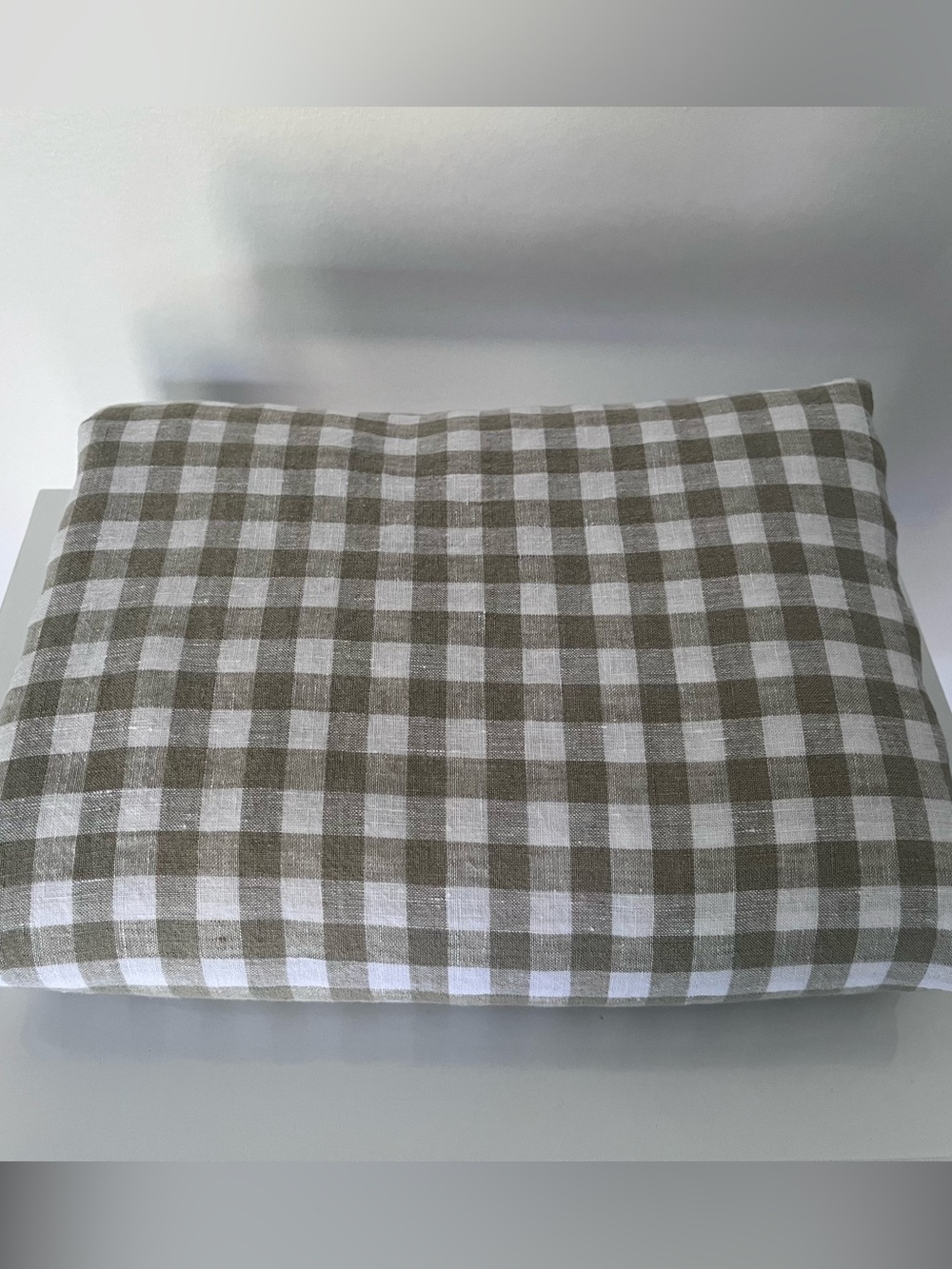 Quince European Linen Tablecloth in Willowleaf Gingham 70”x 108”